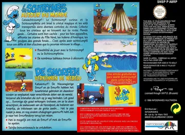 Smurfs Travel the World, The (Europe) (En,Fr,De,Es) box cover back